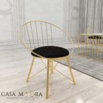 SCAUN LOUNGE/ AURIU/ARGINTIU/CATIFEA