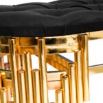 Banca Chesterfield Luxury / auriu /negru /hol /decor/ - imagine 3