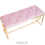 Banca auriu / roz pudra/ Chesterfield - imagine 3