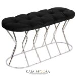 Bancuta argintiu cu negru Chesterfield