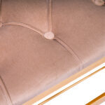 Banca cu pantofar / depozitare / auriu /catifea / Chesterfield - imagine 2