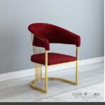 SCAUN LOUNGE/ AURIU/ARGINTIU/CATIFEA