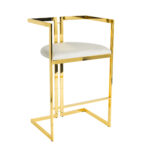 SCAUN BAR /AURIU/ARGINTIU/CATIFEA