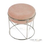 TABURET BOUCLE ROSE ARGINTIU - imagine 2