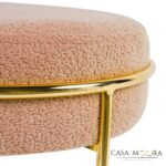 TABURET BOUCLE  ROSE GOLD - imagine 2