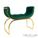 Bancheta - dormitor-hol- auriu -verde smarald