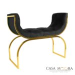 Bancheta – dormitor-hol- auriu -negru