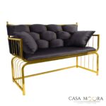 SET CANAPEA CU DOUA FOTOLII  + MASA / GOLD - imagine 5