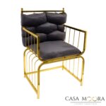 SET CANAPEA CU DOUA FOTOLII  + MASA / GOLD - imagine 2