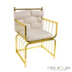 SET CANAPEA CU DOUA FOTOLII + MASA / GOLD - imagine 4